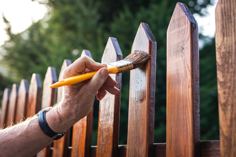 Fenced Yard with Painted Fence