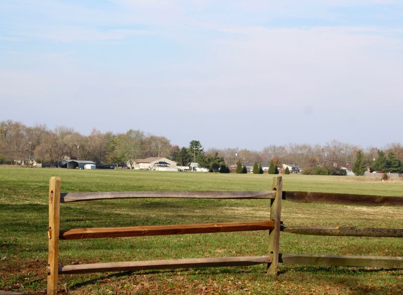 Split Rail Fence Staining